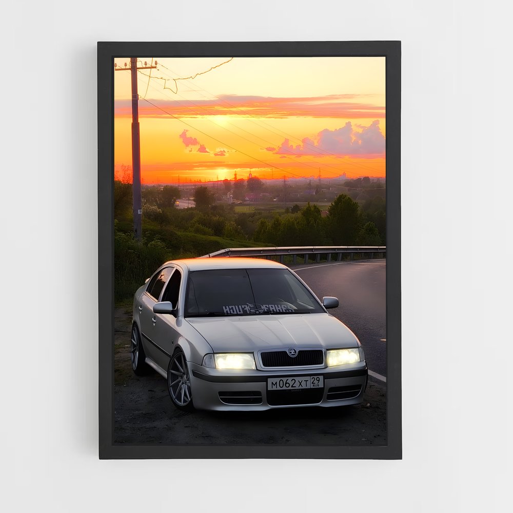Poster Roadster Élégant – affiche Skoda (vue 2)